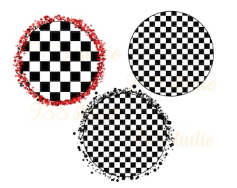 Runder karierter Rahmen png, Schachbrett png, karierter Kreis png, Check png, Zielflagge png, Rennflaggenclipart, karierter Rahmen