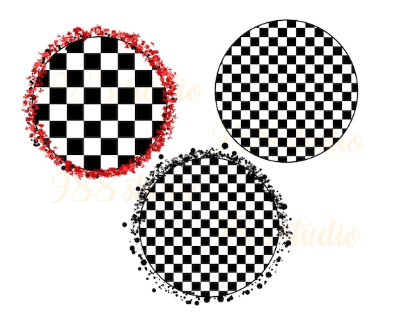Round checkered frame png, checkerboard png, checkered circle png, check png, checkered flag png, racing flag clip art, checkered frame