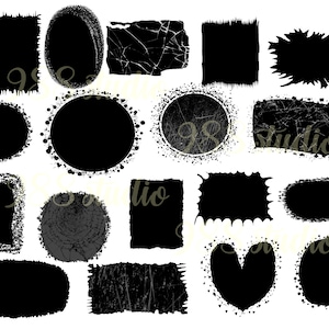 Sfondo effetto candeggina, png sfondo sbiancato, carta con bordo strappato, clip art cornice, sublimazione cornice, bordo nero, clip art modello
