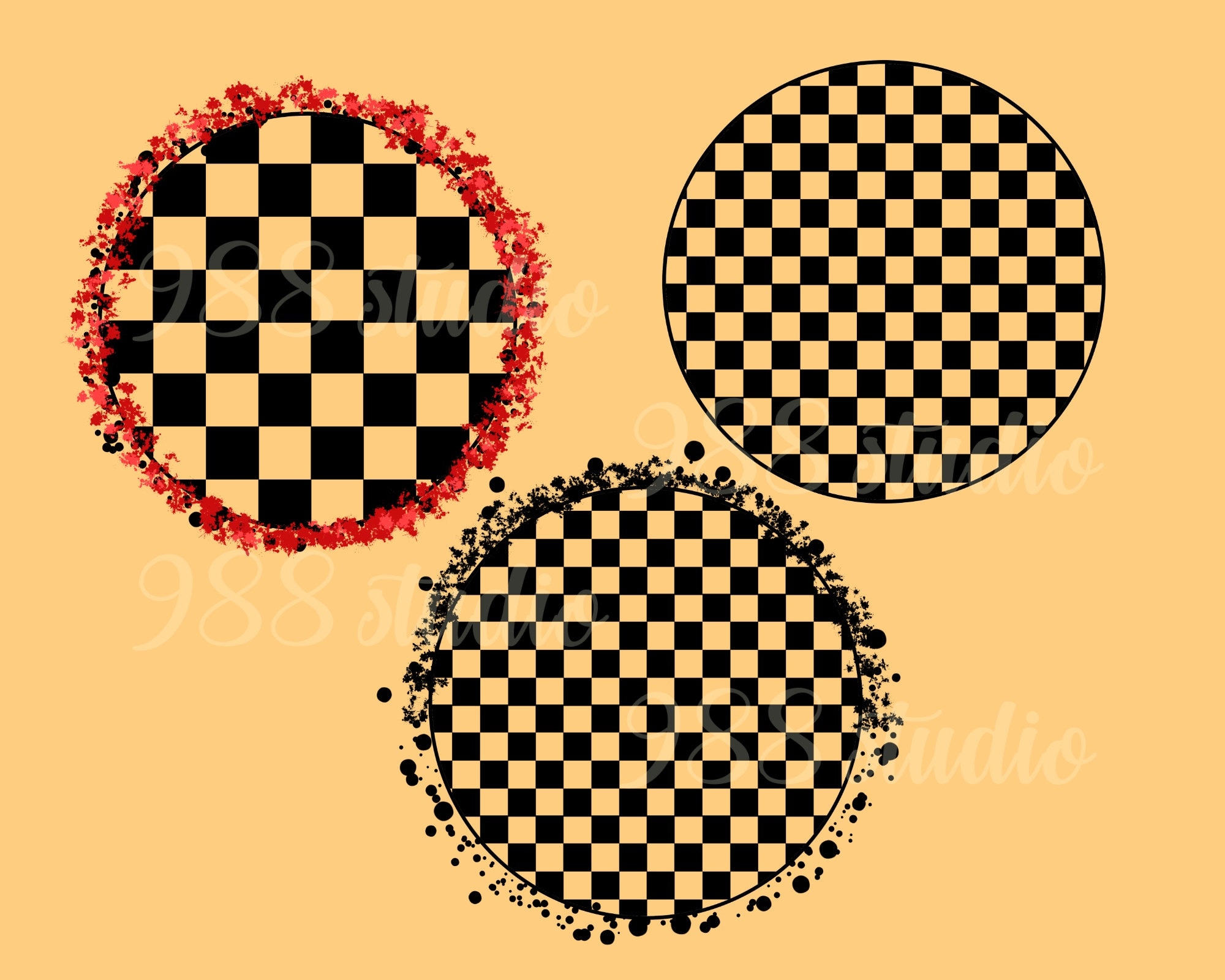 Round Checkered Frame Png, Checkerboard Png, Checkered Circle Png ...