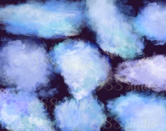 Blauer Rauch Clip Art, realistischer Rauch Rahmen, Dampf Grafik, blaue Wolken Kunst, Nebel-Overlays, Nebel Textur, Rauch Designs, Fotobearbeitung