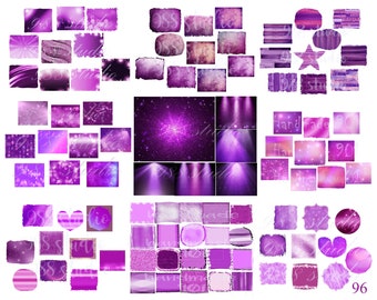 Purple bundle background png- violet texture -96 bundle -glitter- sparkle- old background- spotlight- digital paper- commercial use