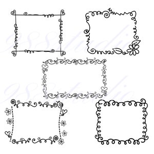 Doodle frame clip art- frame png- doodle frames- doodle clipart bundle- frame png images- frame clip art- commercial use -printable