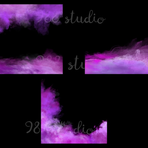 Purple smoke frame, smoke border png, purple element png, smoke backdrop, 10x10 art, smoke transparent- smoke bundle png, smoke set