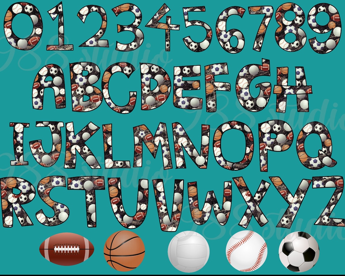 Sport Letters Png, Basketball Alphabet Pdf, Soccer Font, Sports Letters