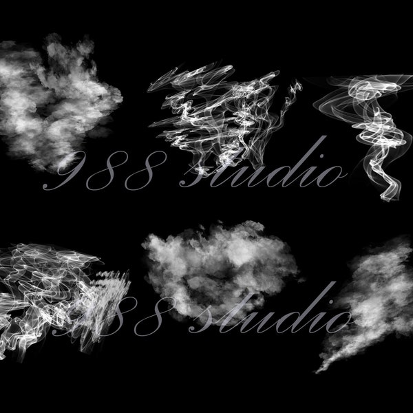 Weißer Raucheffekt png-Rauchwolke png-weißer Nebelrauch-Textur png transparent-Sublimationsdesign, Bundle digitaler Download