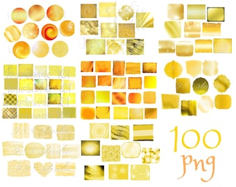 Yellow clip art- bundle background png- gold png -100 png yellow texture-bundle png files -background package, background sublimation design