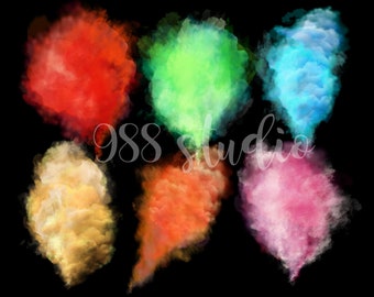 Color fog smoke png- fog effect- smoke overlay- smoke transparent- yellow- pink- purple- blue- green- orange- bundle digital- commercial use