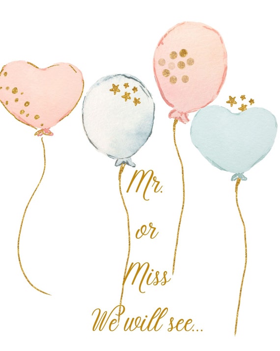 Printable Gender Reveal Sign 8X10 | Etsy