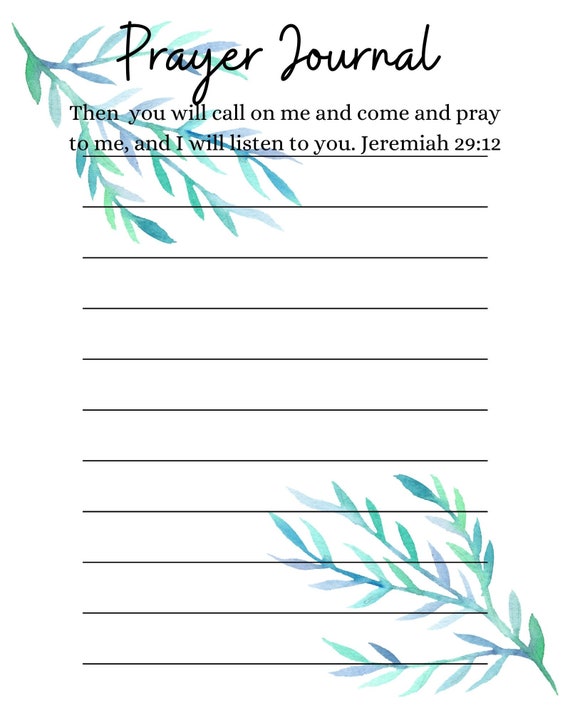 Prayer Journal Printable - Etsy