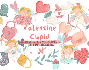 Cute Valentines Day Cupid Clipart