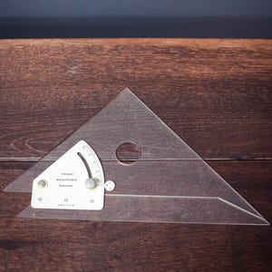 Unique Adjustable Drafting Triangle Made in England *see condition notes - Vintage Drafting Architect Engineer Tools
