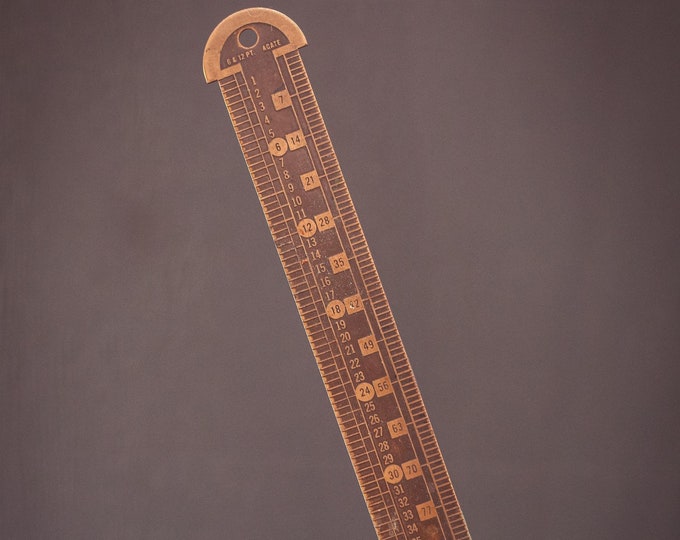 Printer Top Ruler HB House Chicago Printer's Ruler - Vintage Brass Ruler - Etsy