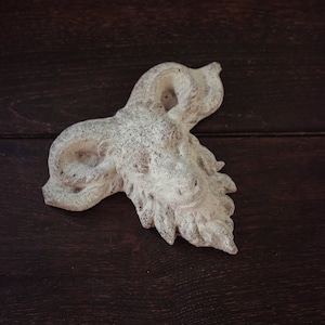 Concrete Rams Head Wall Hanging - Vintage Garden Porch Decor
