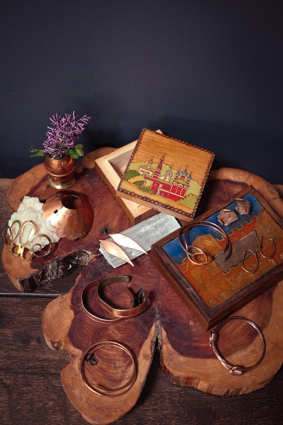 Eclipse Stacking Copper Bangles - Vintage Copper … - image 7