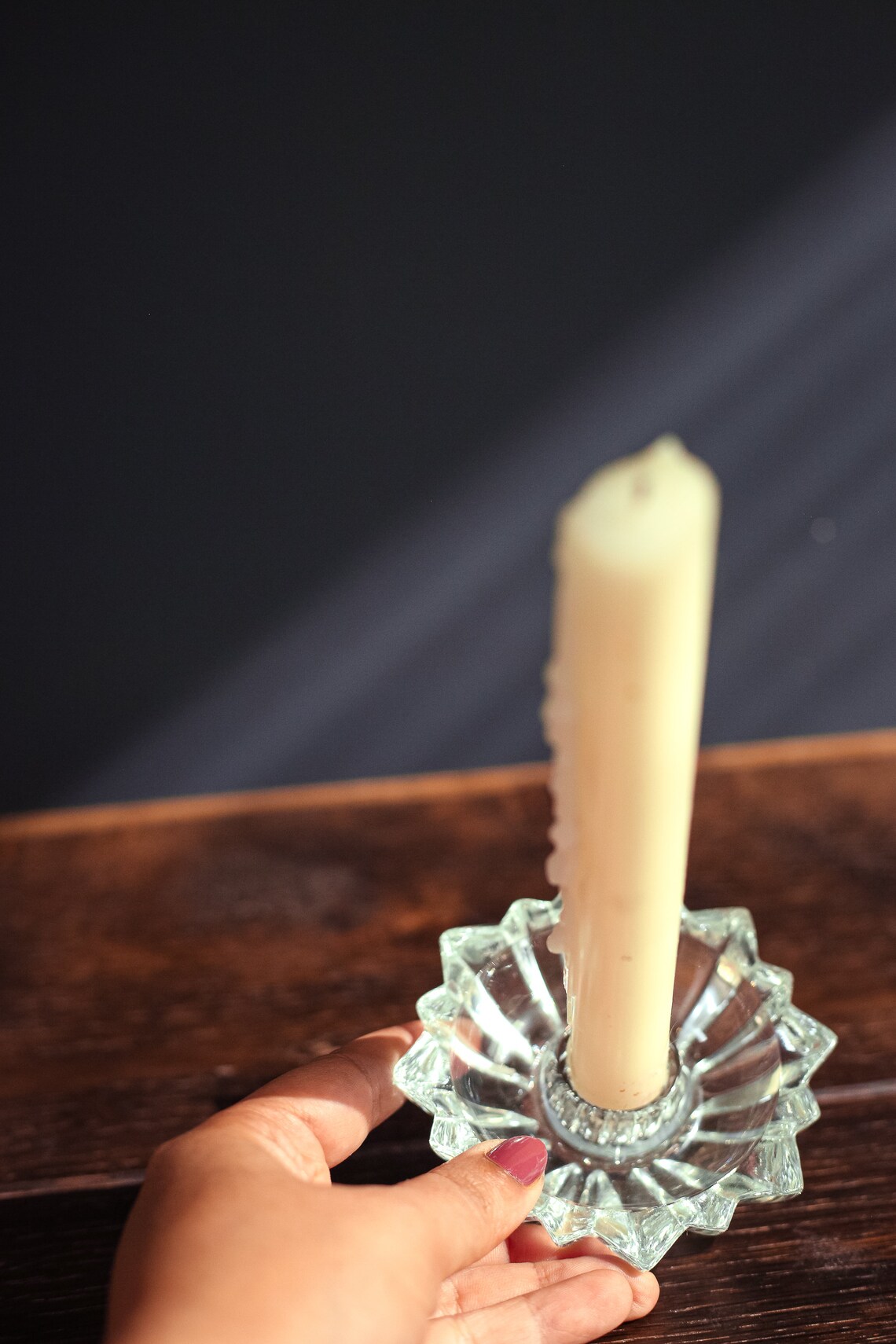 Pair of Crystal Starburst Candle Bases Low Star Shaped Etsy