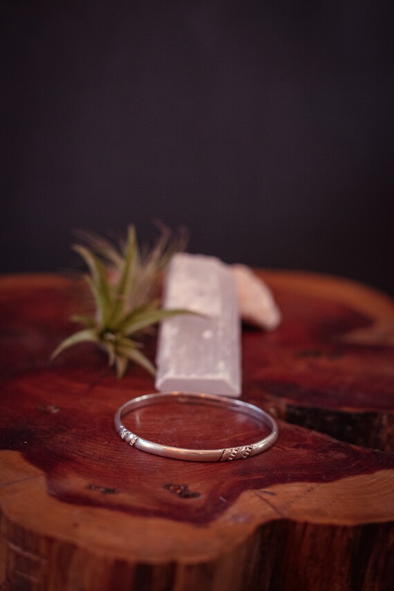 Sterling Silver Smooth with Braid Pattern Bracele… - image 4