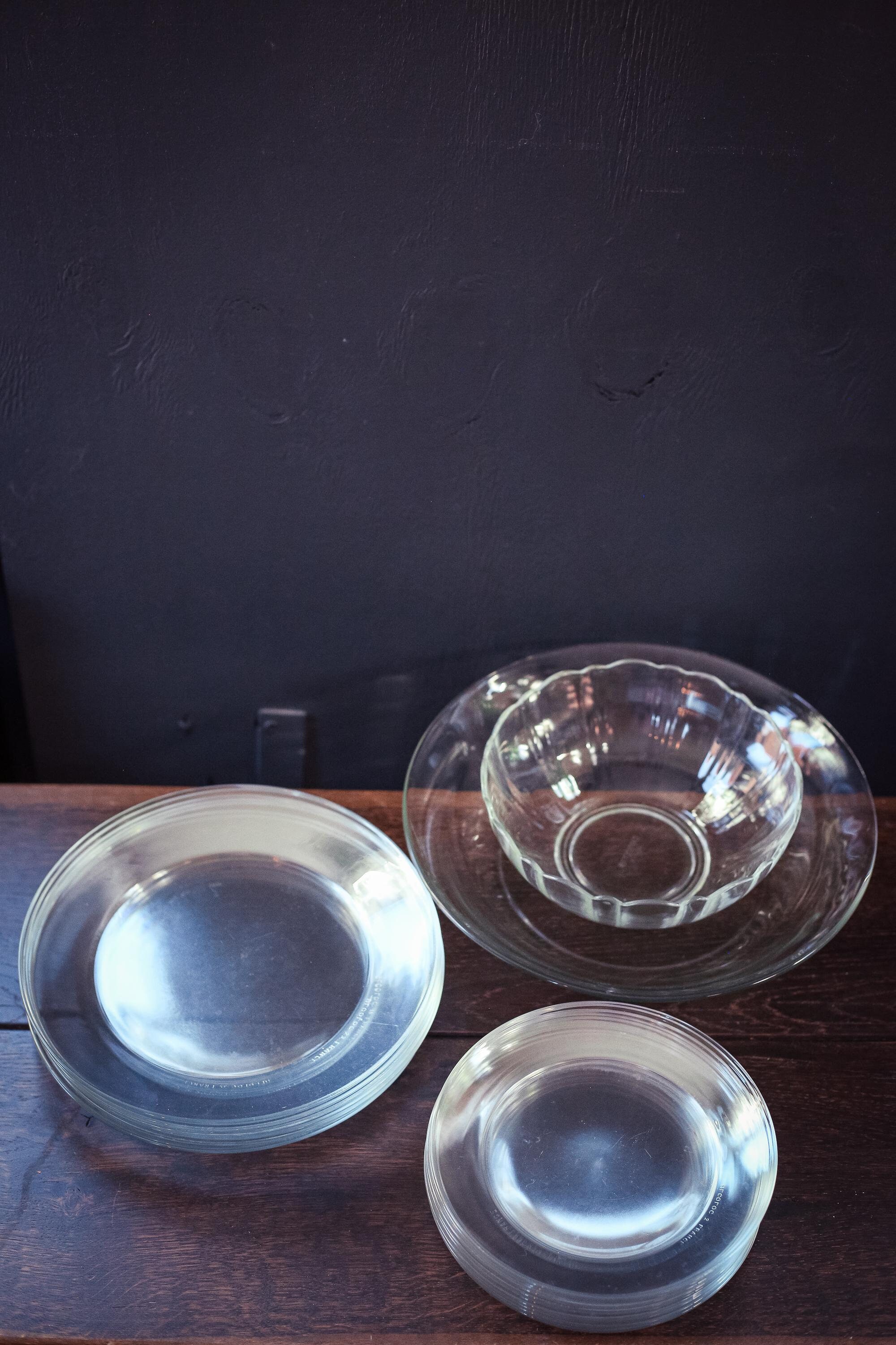 Arcoroc Glass Serving Bowl or Platter - Vintage Arcoroc Glass Tableware ...