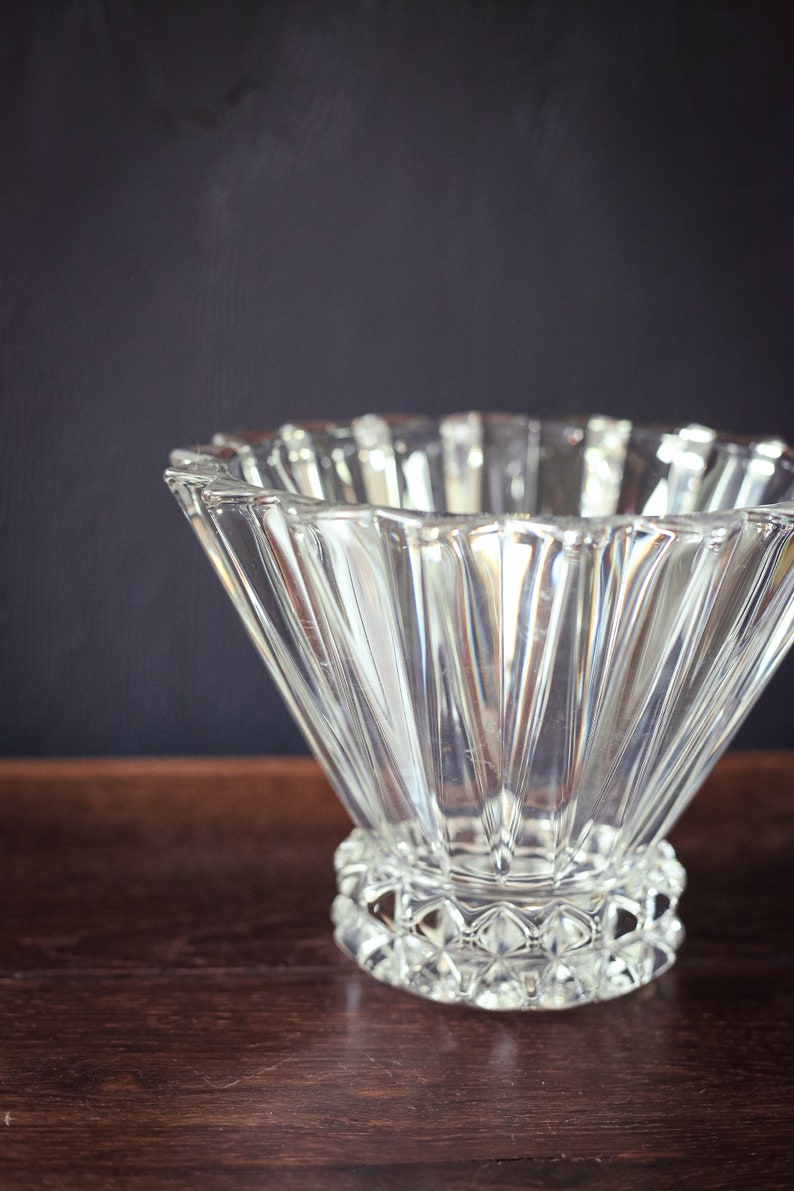 Vintage Crystal Glass Bowl Rosenthal Germany Fluted & Spike Etsy UK
