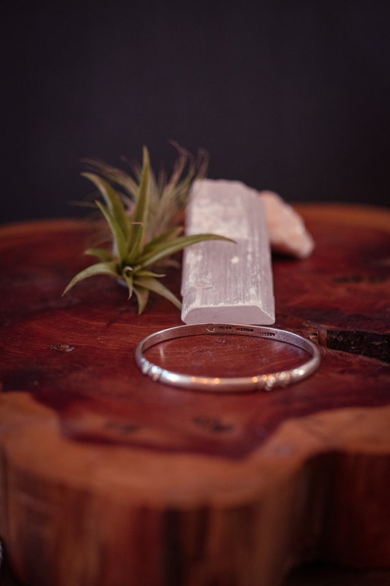 Sterling Silver Smooth with Braid Pattern Bracele… - image 5