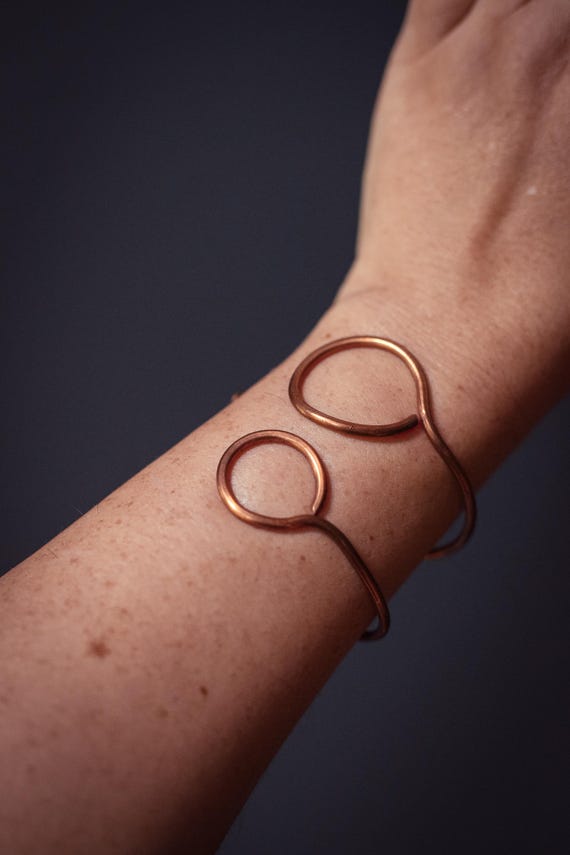 Eclipse Stacking Copper Bangles - Vintage Copper … - image 1