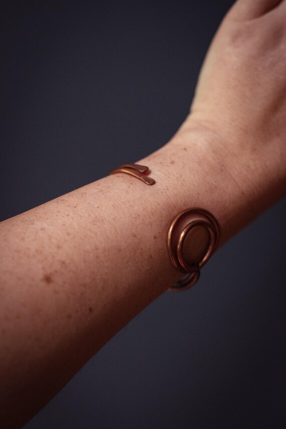 Eclipse Stacking Copper Bangles - Vintage Copper … - image 3