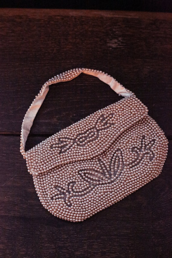 Pearl Encrusted Clutch Purse - Vintage Japanese Pe