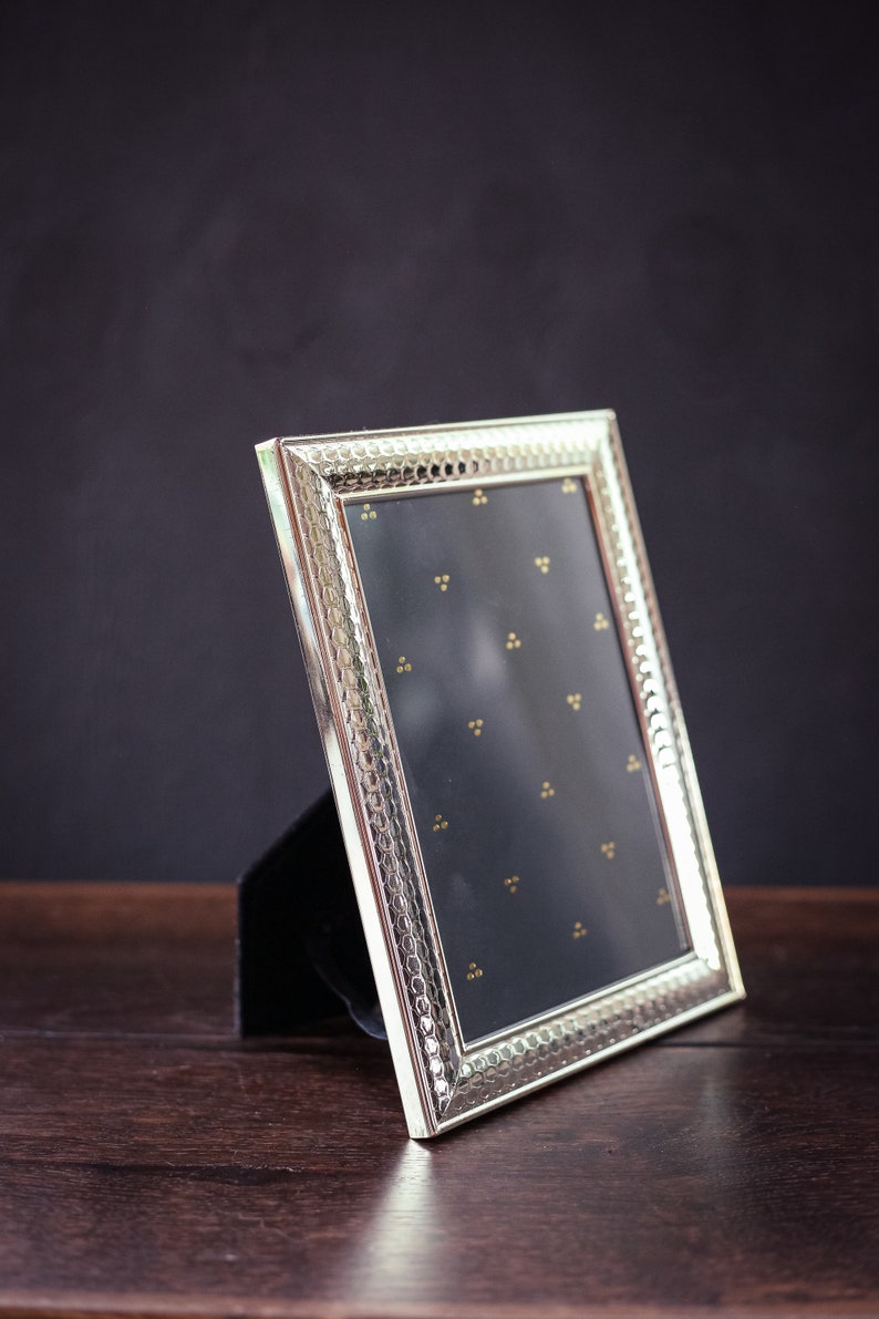 Honeycomb Texture Chrome Picture Frame - Vintage Photo Frame - Etsy