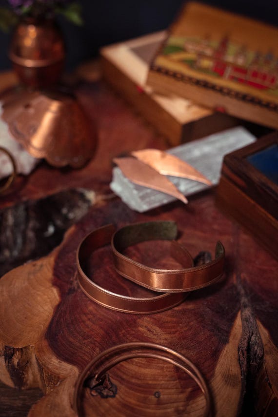 Eclipse Stacking Copper Bangles - Vintage Copper … - image 8