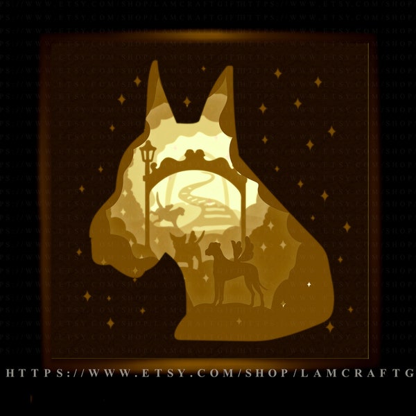Rainbow bridge for Great Dane dogs paper cut lightbox, night light silhouette templates svg cricut Rainbow bridge for Great Dane dogs paper cut lightbox, night light silhouette templates svg cricut