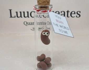 You Bean the World to me Pet Bean Gift Bottle Silly Joke Present Office Desk Buddy