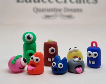 Mini pet Monsters, Monster in a bottle, Worry monsters, Silly Funny Gift, Pocket Monsters