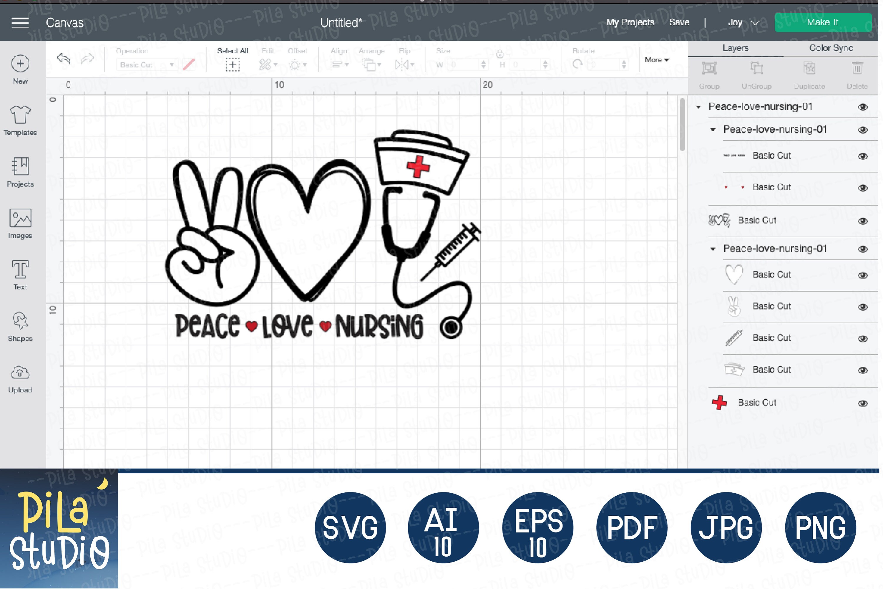 Peace Love Nursing Svg, Nurse Svg, Nurse Stethoscope, SVG Cutting File ...