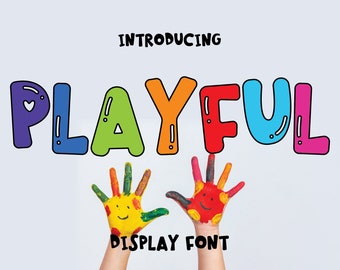 Playful Digital font | Script Font | Font download | Handwritten font | Modern font | Cute font | Funny font | Otf-Ttf| Branding|Advertising