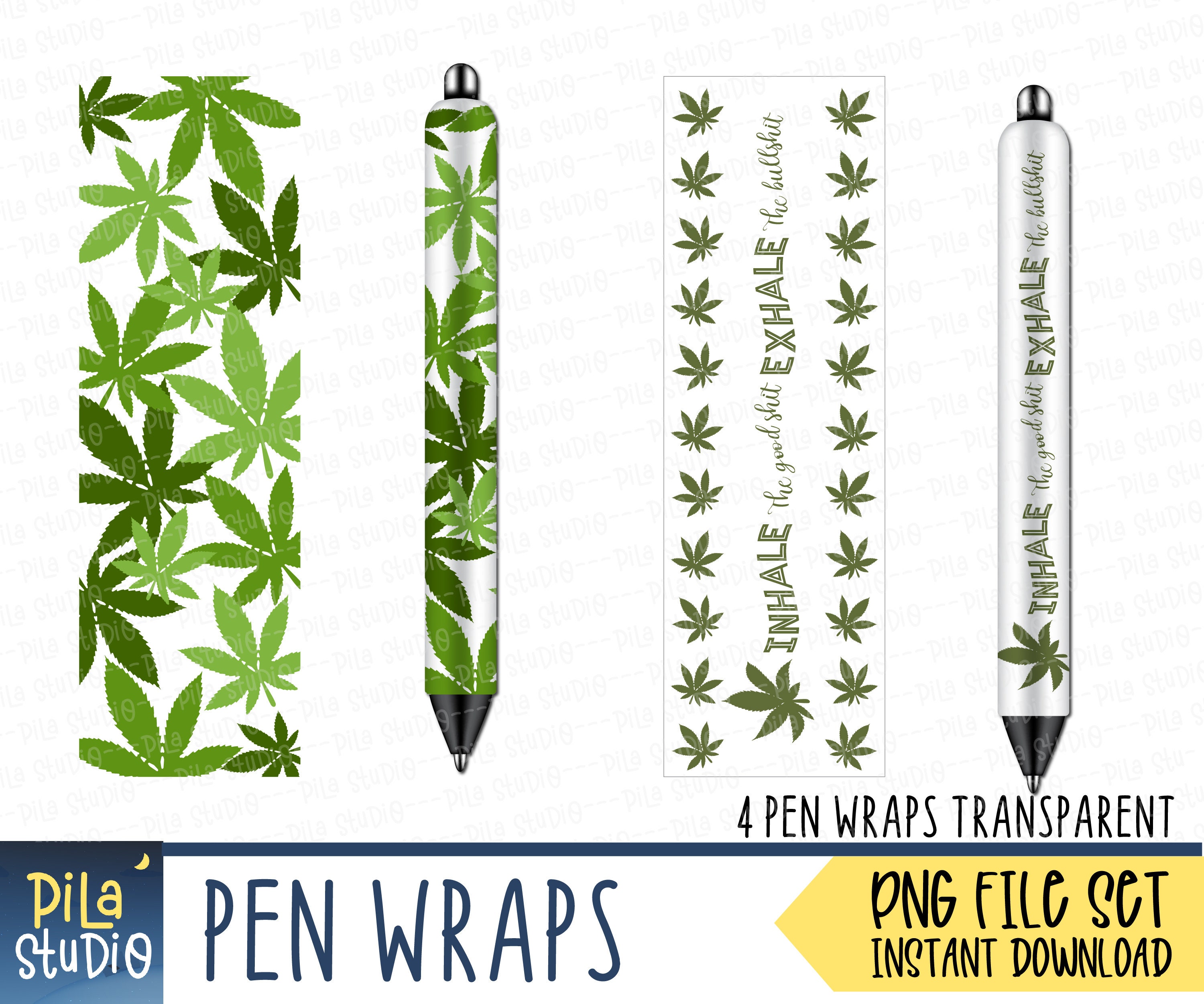 Cannabis Pen Wraps PNG File Set weed Pen Wrap inhale the Etsy