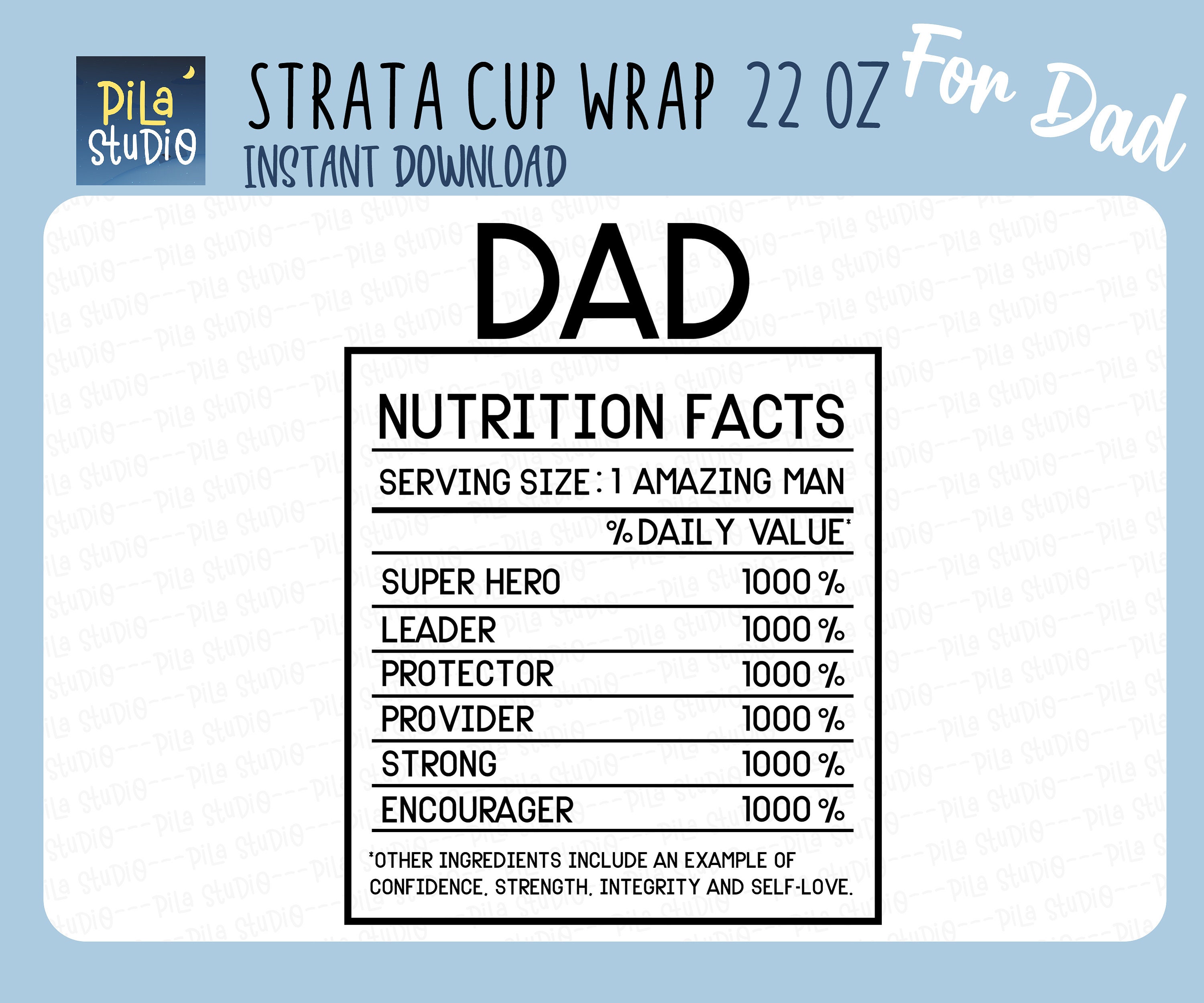 Dad Nutrition Label SVG Strata Father's Day SVG DIY | Etsy