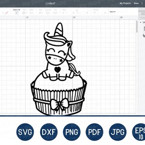 Unicorn Svg, Cupcake Svg, Unicorn Clip Art, Cute Unicorn Svg, Unicorn ...