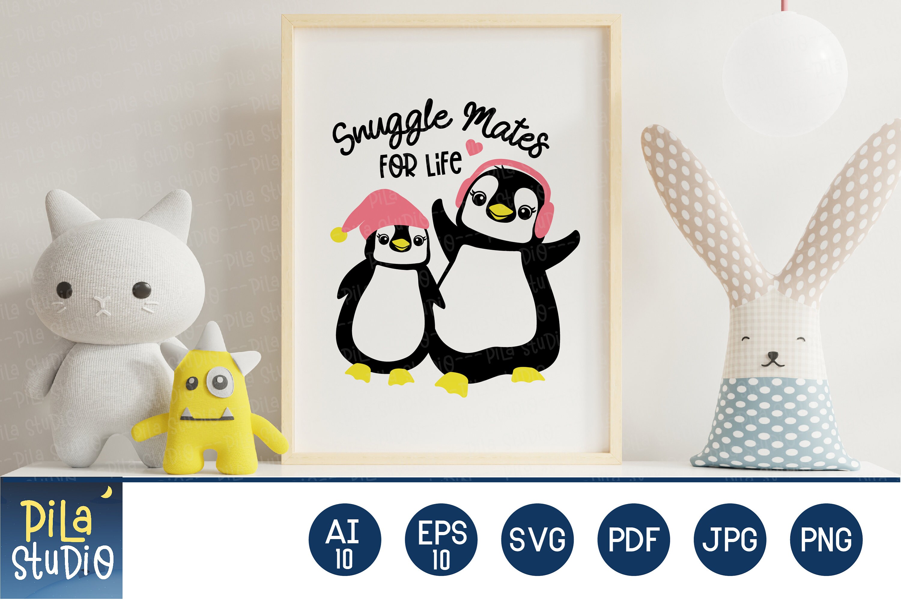 Snuggle Mates for Life SVG Penguin Svg Penguin Clip Art | Etsy