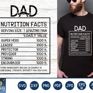 Father nutrition label svg, Gift for dad, Father’s day Gift svg, SVG Cutting File, clip art, Printable, dxf, png, instant download