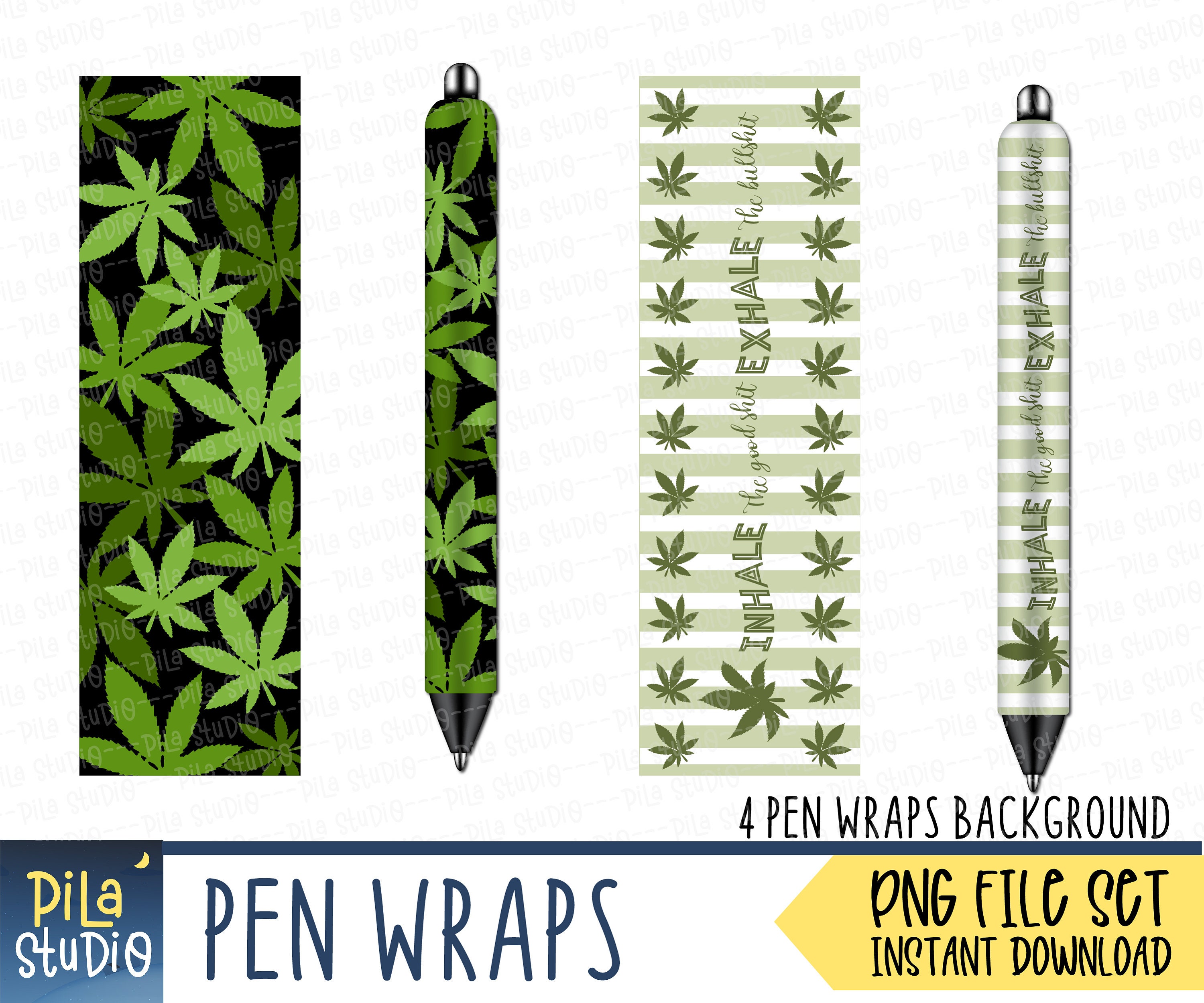 Cannabis Pen Wraps PNG File Set weed Pen Wrap inhale the Etsy
