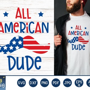 Alle amerikanischen Dude Svg, Usa Merica Schnurrbart Svg, patriotische Svg, SVG schneiden Datei, ClipArt, druckbare, Dxf, Png, sofortiger Download