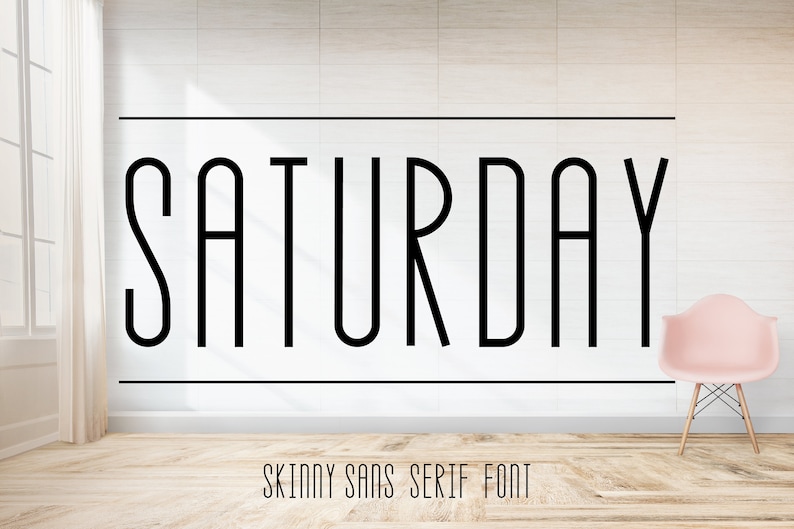 Saturday Digital font Script Font Font download Modern | Etsy