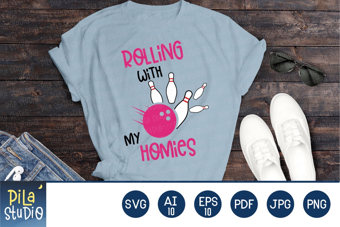 Rolling with my Homies SVG Bowling League Funny Bowling svg | Etsy