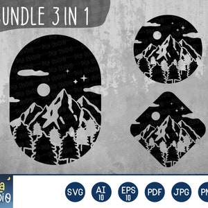 Berge und Bäume SVG-Datei, Berg Svg, Abenteuer SVG, Natur Svg, Berge Svg, druckbare, Sublimation, ai, eps, Png, sofortiger Download
