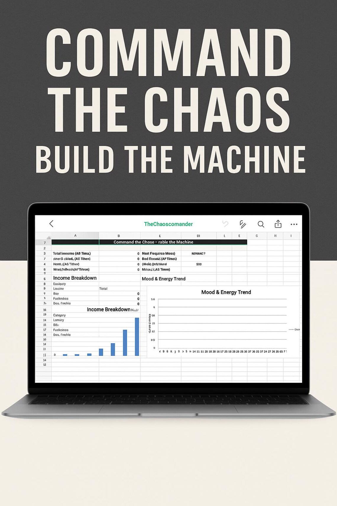Chaos Command Center Excel Dashboard | Productivity, Mindset & Money ...
