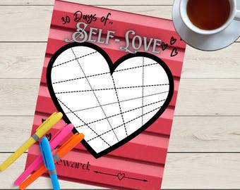 Self-Love Challenge Printable: 30-Day Heart Tracker (PDF)