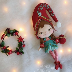 Filzelfe für Weihnachtsdekoration, Weihnachtsmann, Weihnachtsschmuck, Weihnachtsmannhelfer