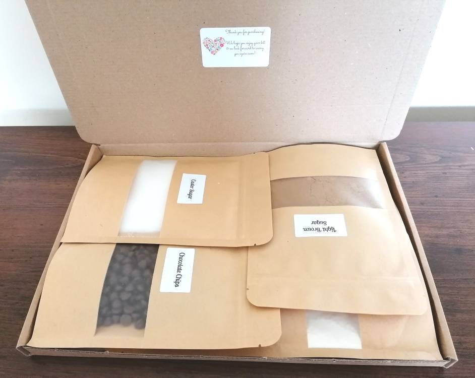 Chocolate Chip Cookie Baking Kit Vegan Option Available Etsy UK