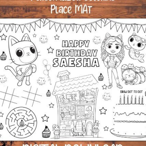 Gabby's Dollhouse Activity Sheet / Printable Coloring - Etsy Israel