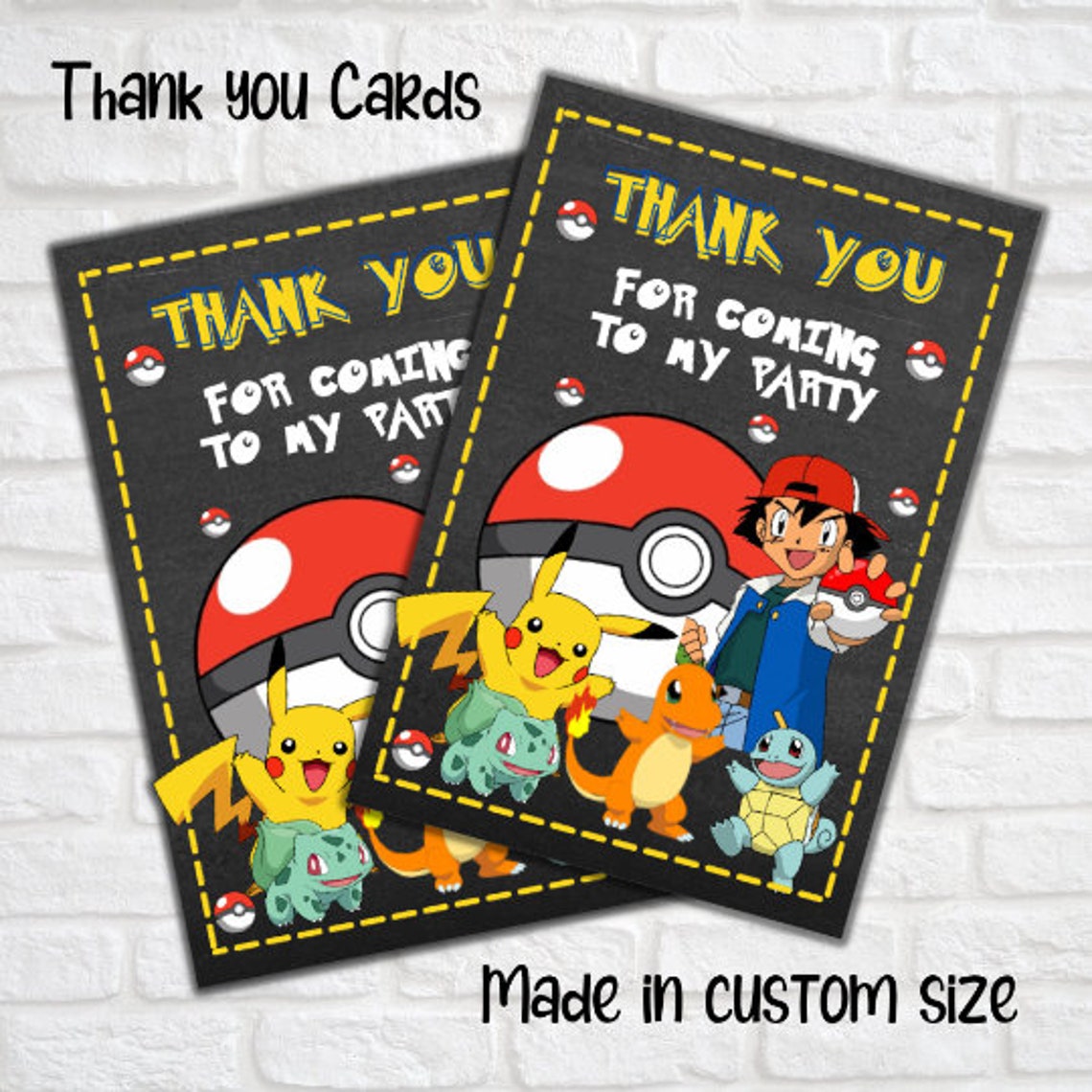 Pokemone Birthday Supplies Pokemone Birthday Card Birthday - Etsy